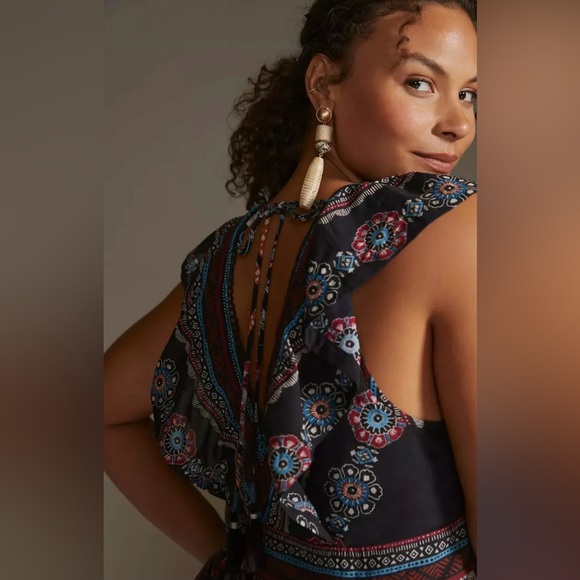 Anthropologie V-Neck Plunge Tunic Mini Dress - Picture 5 of 14